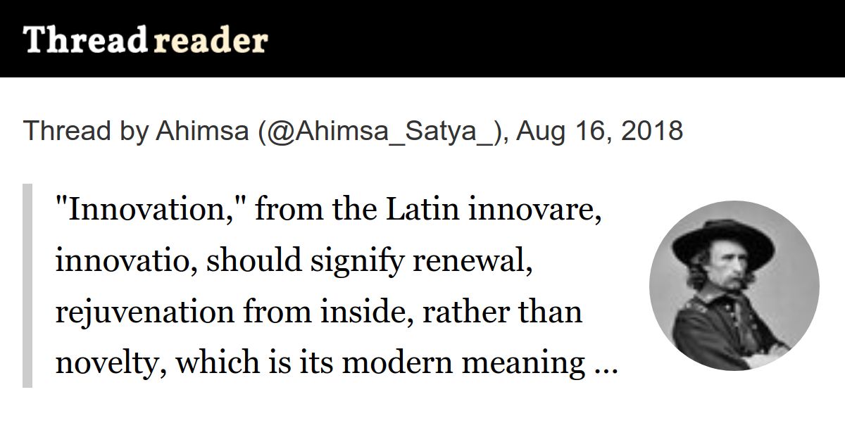 Thread By Ahimsa Satya Innovation From The Latin Innovare