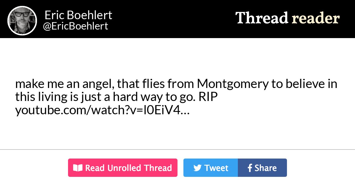 Thread by EricBoehlert make me an angel, that flies from Montgomery
