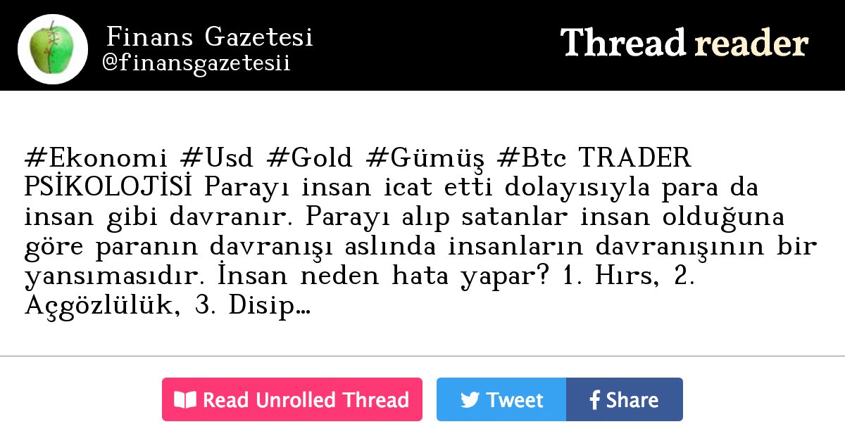 Thread by finansgazetesii Ekonomi Usd Gold Gümüş Btc TRADER