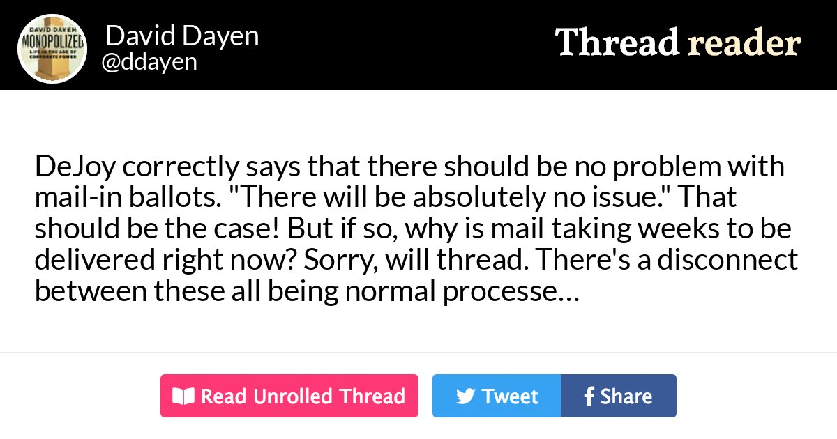 Thread By ddayen DeJoy Correctly Says That There Should Be No Problem 