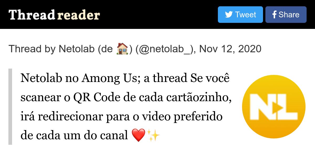 Thread by @netolab_ on Thread Reader App – Thread Reader App