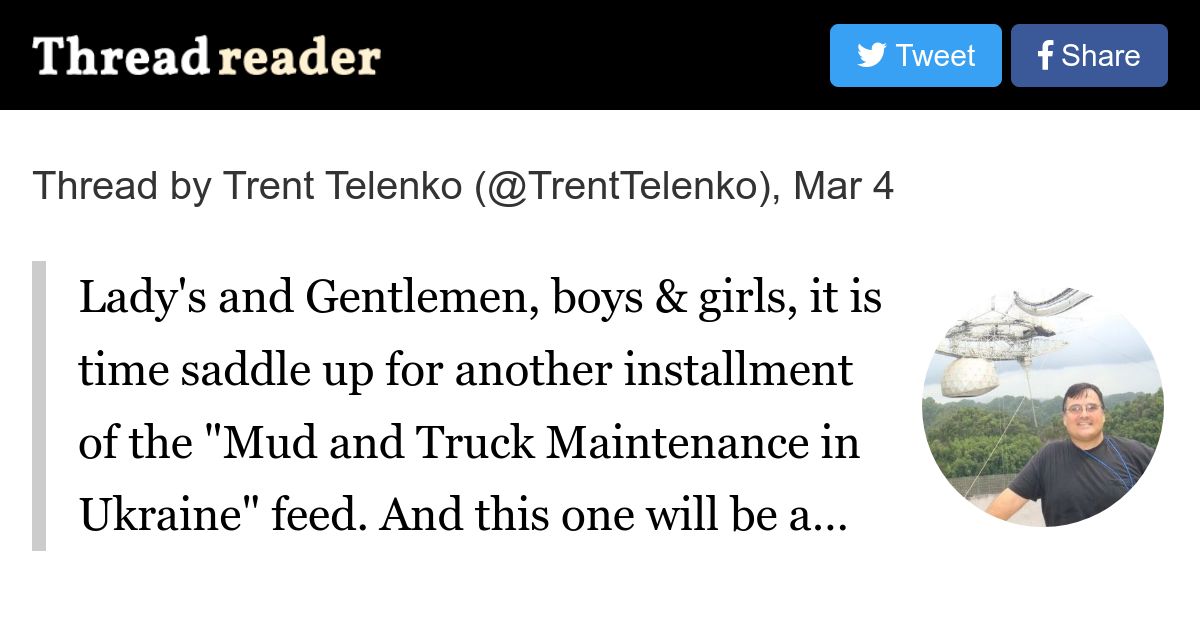 Thread by @TrentTelenko on Thread Reader App