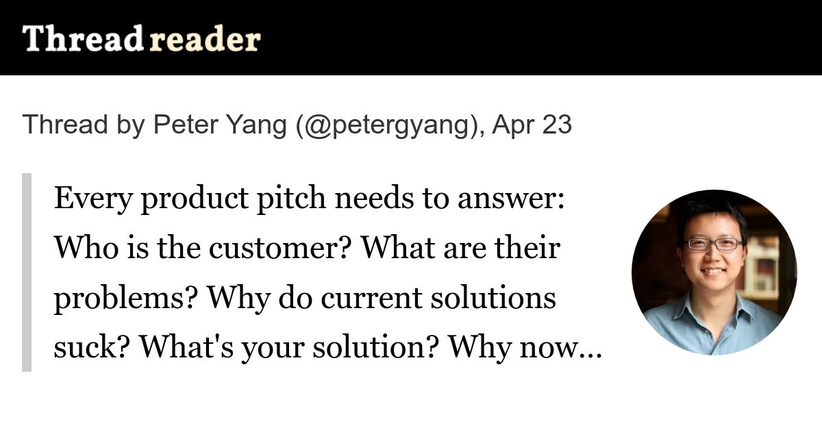 What every product pitch needs to answer (1 minute read)