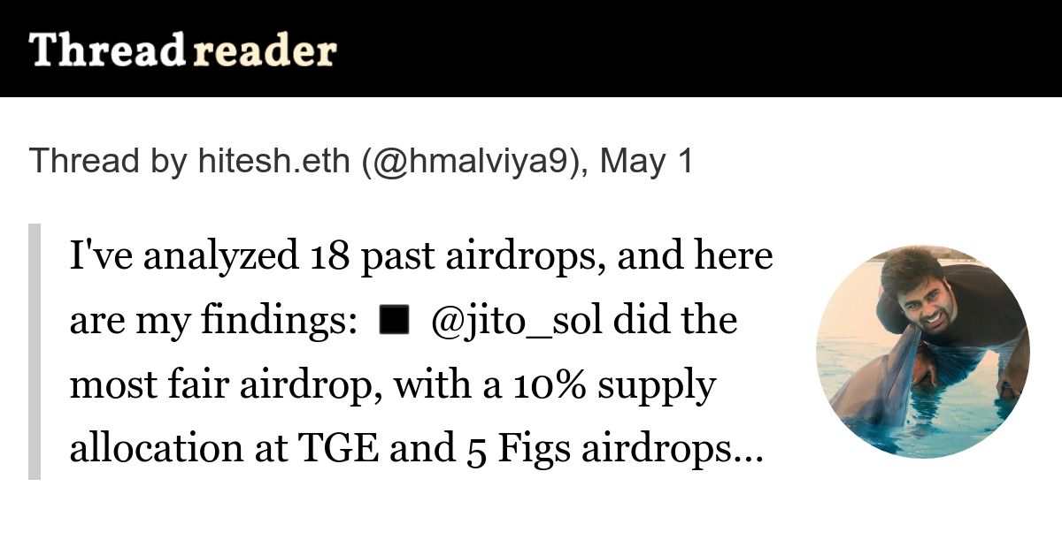 Analysis of 18 Past Airdrops (1 minute read)