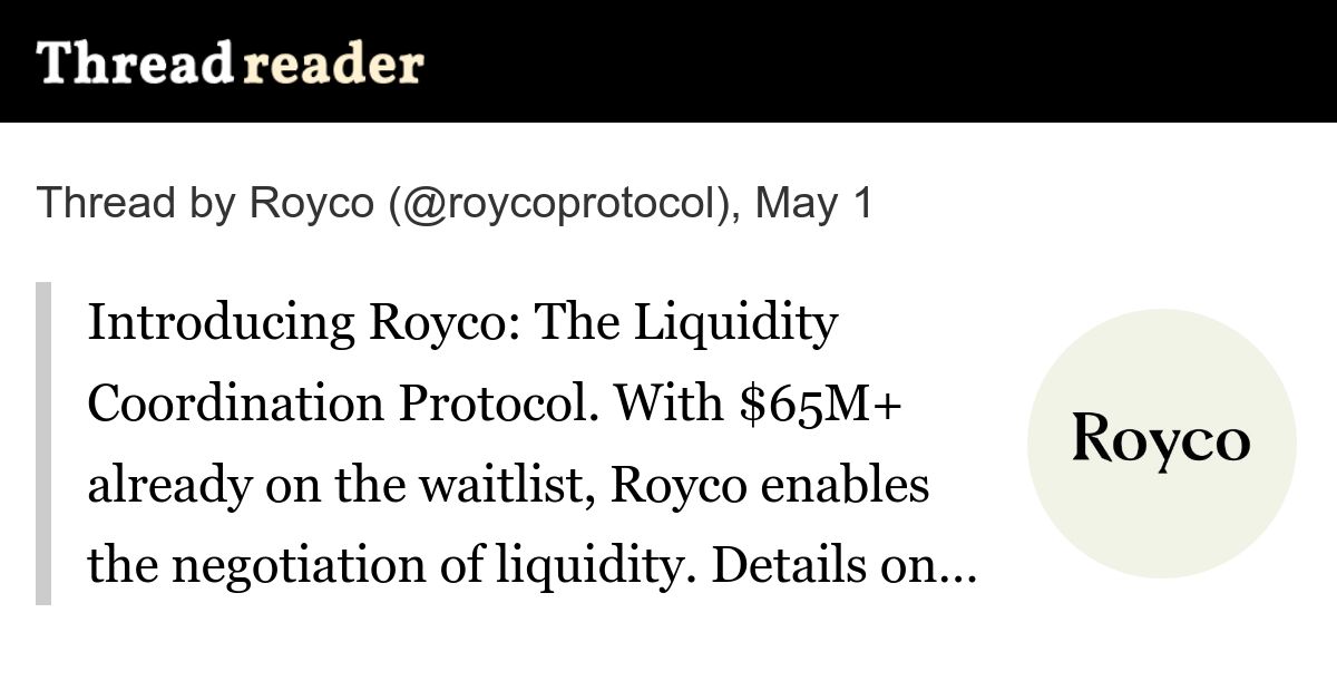 Royco: The Liquidity Coordination Protocol (2 minute read)