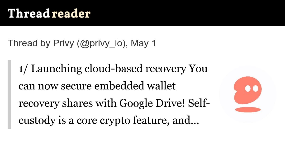 Privy launches cloud-based recovery (1 minute read)