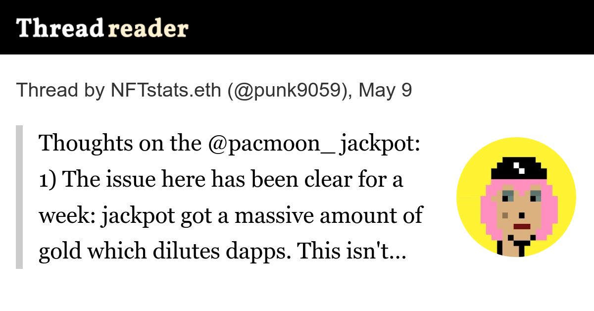 Pacmoon jackpot (1 minute read)